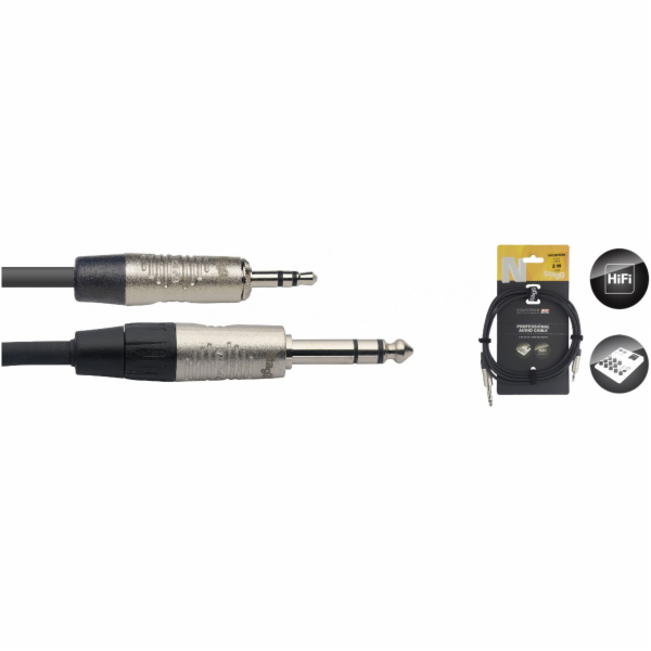 Stagg NAC2MPSPSR, propojovací kabel Jack 3,5 mm - Jack 6,...