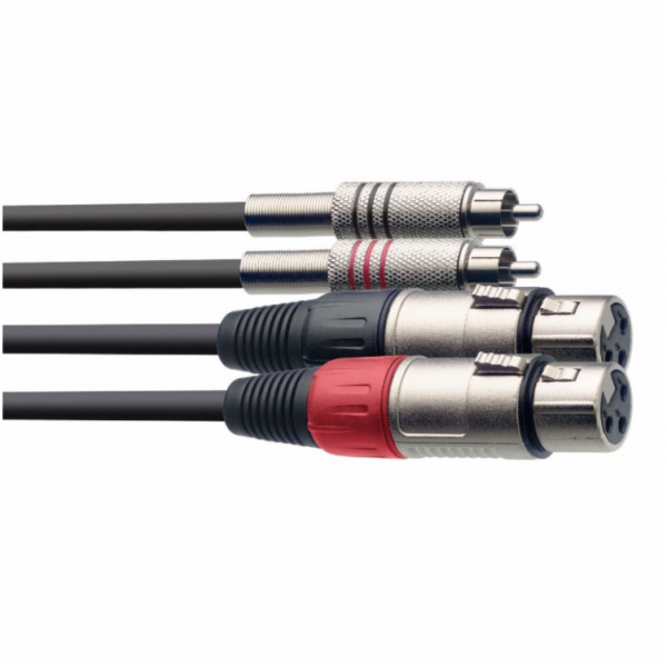 Stagg STC060CMXF, kabel dvojitý XLR/RCA, 0,6m