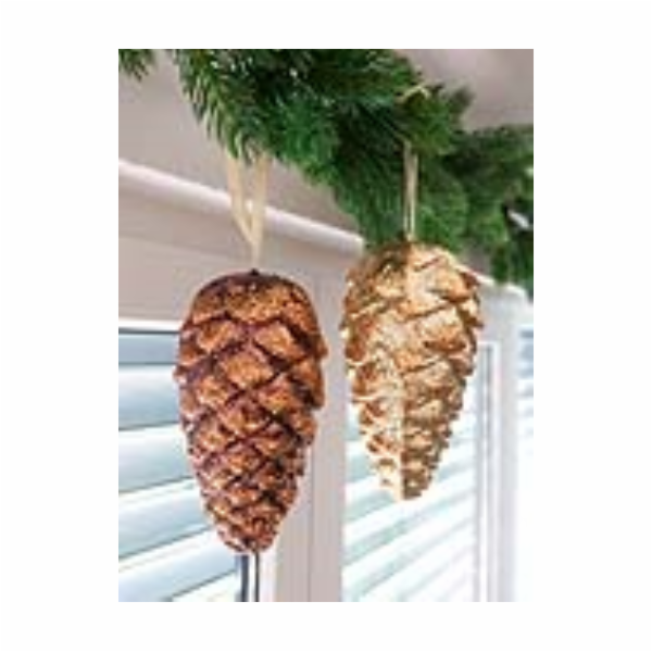Šiška na zavěšení, se zlatým glittrem, 18 cm, 1 ks