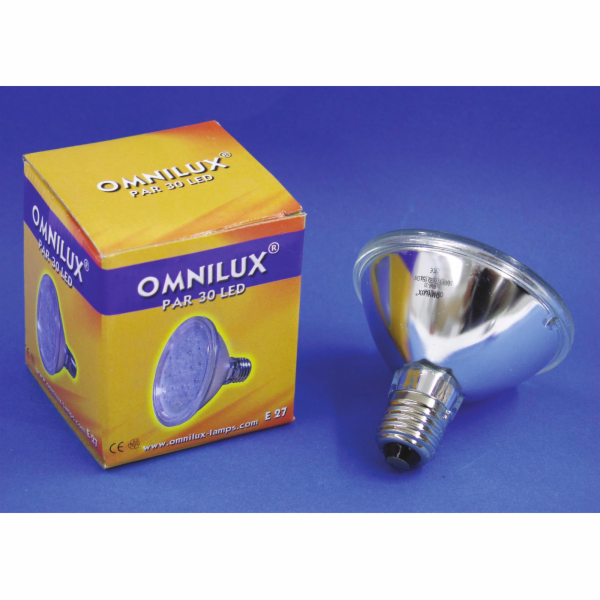 OMNILUX lampa PAR-30 240V E-27 18 LED 5mm žlutá