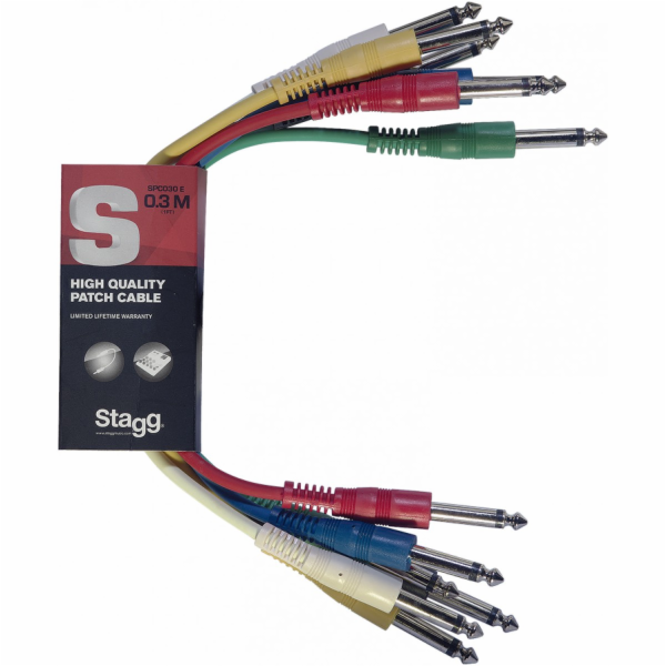 Stagg SPC030 E, propojovací mono kabely, Jack 6,3 mm – Ja...