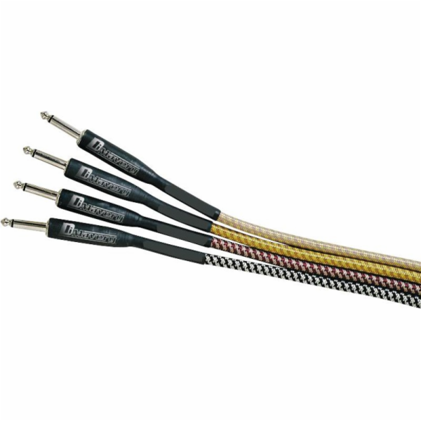 Dimavery nástrojový kabel Jack - Jack, 3m, černo-stříbrný