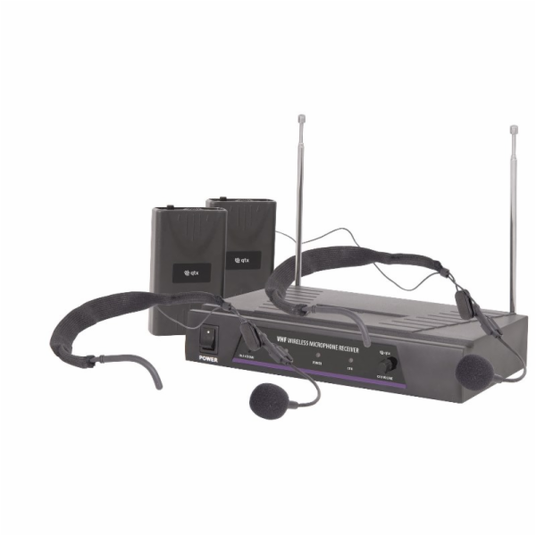 QTX VN2, 2-kanálový bezdrátový mikrofonní set 174,1 MHz /...