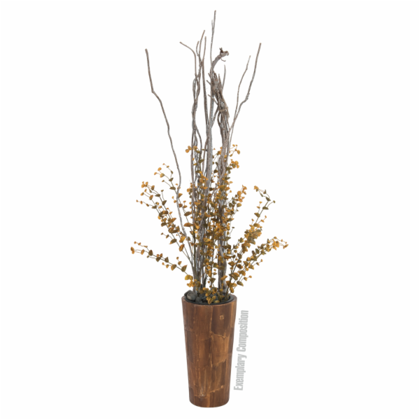 Eukalypt větvička, zeleno-žlutá, 110 cm