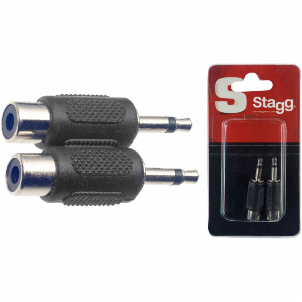 Stagg AC-CFJMH, adaptér RCA samice - mini jack, 2 ks