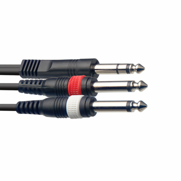 Stagg SYC3/PS2P E  kabel stereo JACK/2x JACK, 3m