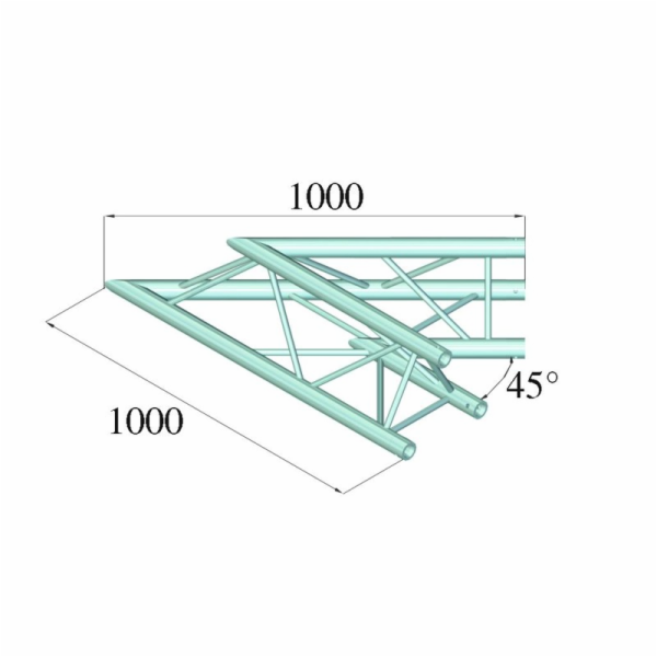 Trilock 6082AC-19, 2-koncový rohový díl 45