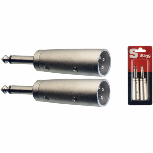 Stagg AC-XMPMH, redukce, Jack 6,3 mm zástrčka mono - XLR ...