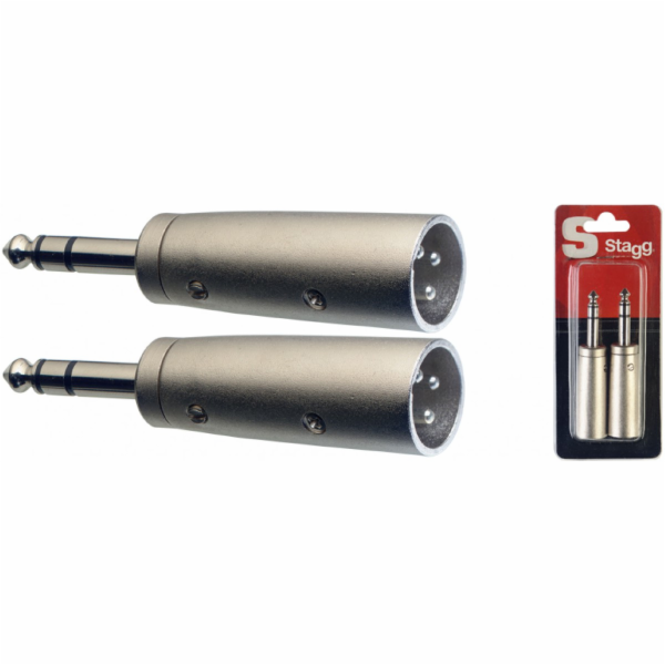 Stagg AC-XMPMSH, redukce 2x XLR zástrčka - Jack 6,3 mm st...