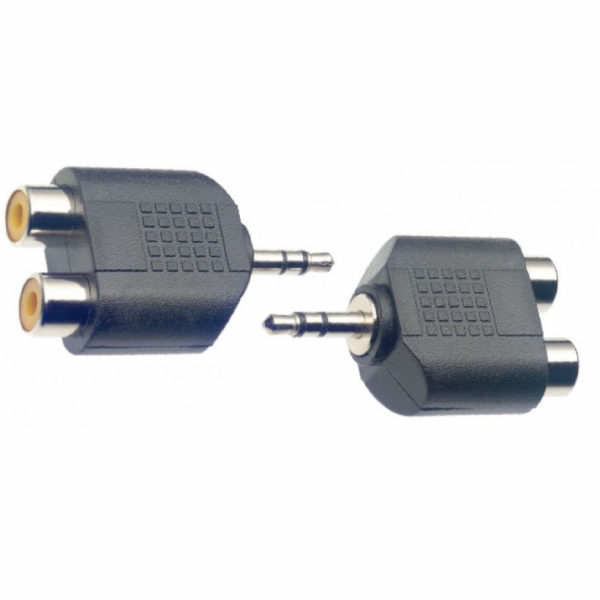 Stagg AC-2CFJMSH, redukce 2x RCA samice - 1x Jack 3,5 mm ...