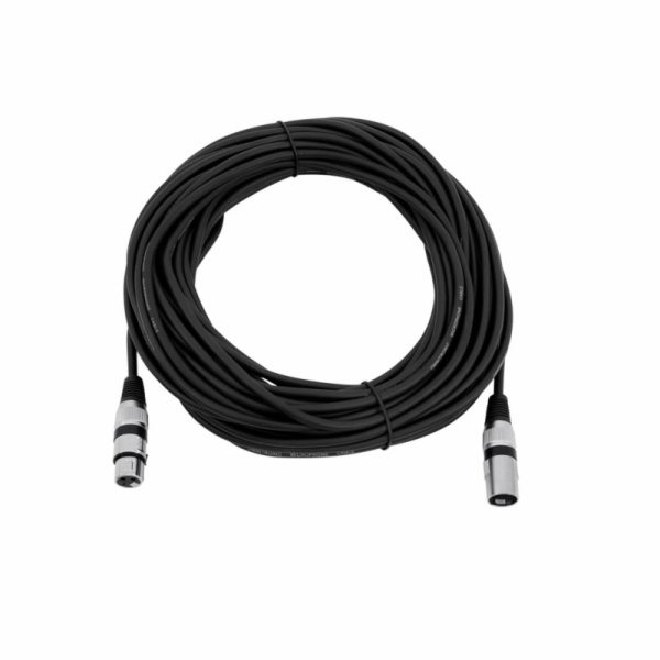 Kabel MC-200 XLR samec - XLR samice, černý, 20m