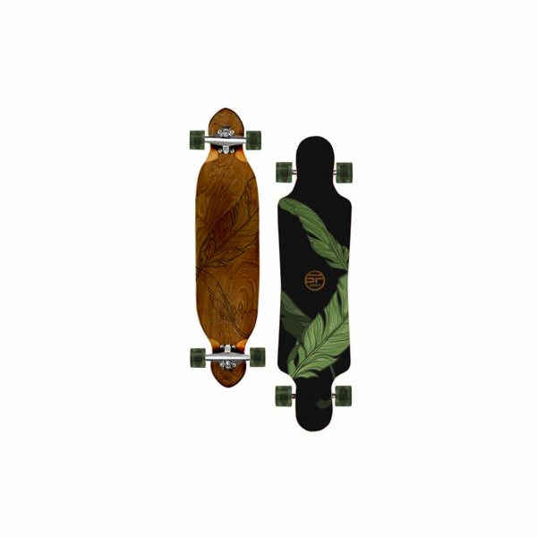 Spokey LONGBAY PRO Longboard 104 x 24 cm, ABEC7, zeleno-č...