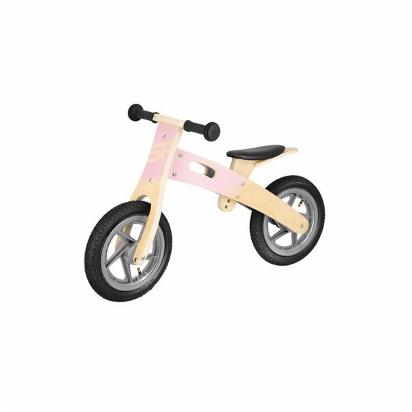 Spokey WOO-RIDE DUO Dětské dřevěné odrážedlo 2v1, růžové