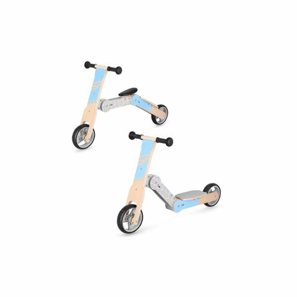 Spokey WOO-RIDE MULTI Dřevěné dětské odrážedlo a koloběžk...
