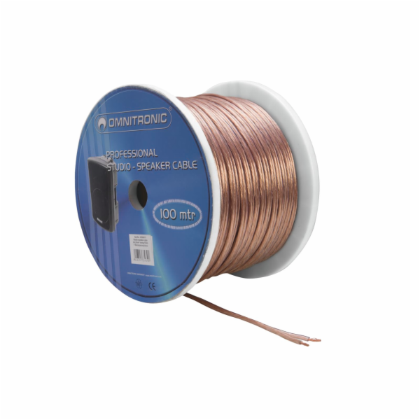 Omnitronic reproduktorový kabel 2x 2,5 mm, transparentní,...