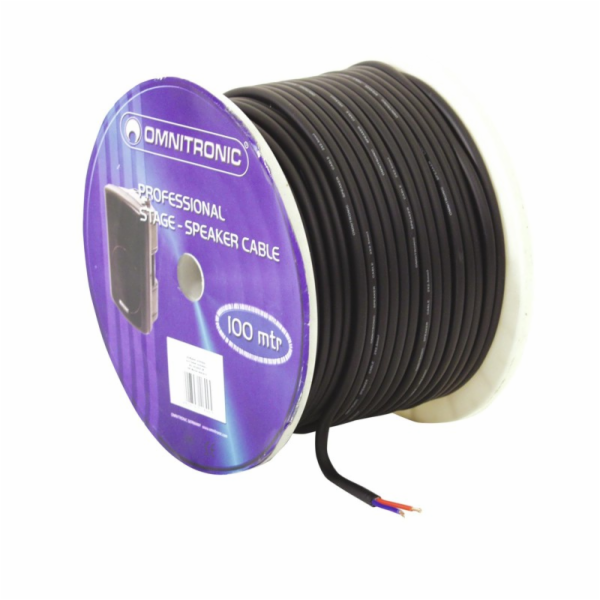 Omnitronic reproduktorový kabel, 2x 2,5 mm, cívka 100 m, ...
