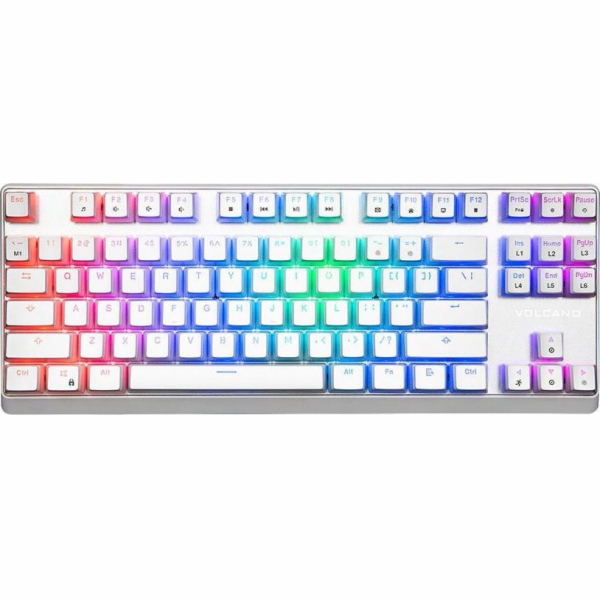 Kabelová mechanická klávesnice RGB Pudding Edition White