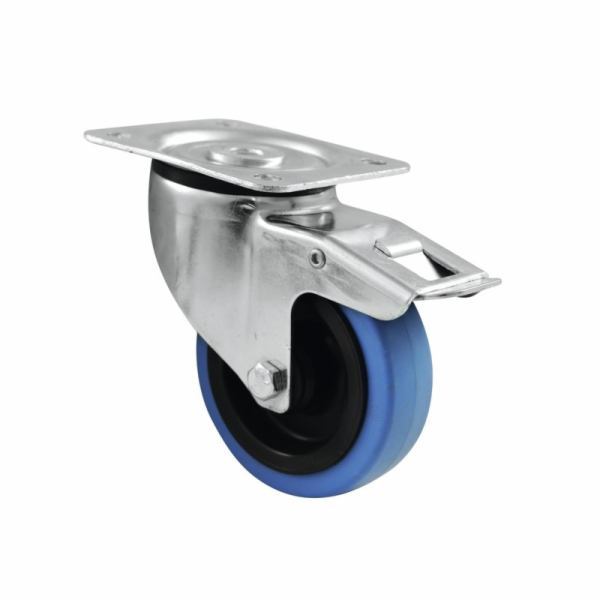 Otočné kolečko Blue Wheel, 100mm s brzdou