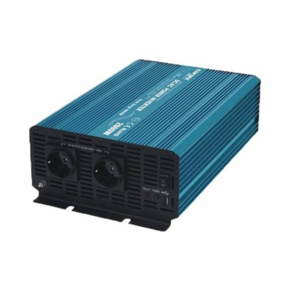 Napěťový měnič Carspa P2000UR-242 24V/230V, 2000W, USB, č...
