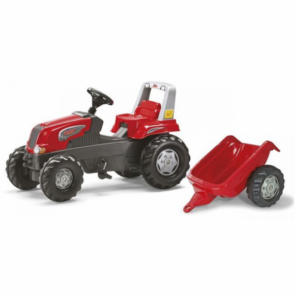 Hračka Rolly Toys Šlapací traktor Junior s vlečkou červen...