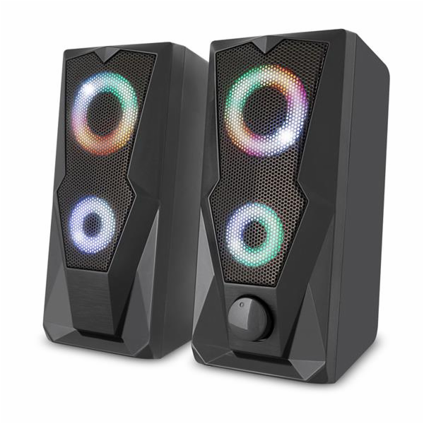 Repro Yenkee YSP 2003RGB, 2.0, 6W, Jack 3,5mm, USB, podsv...