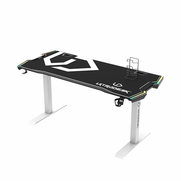 Ultradesk Herní stůl FORCE SNOW bílý