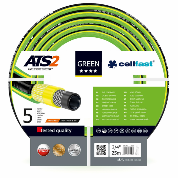 Garden hose Cellfast 15-120 GREEN ATS2  3/4" 25m
