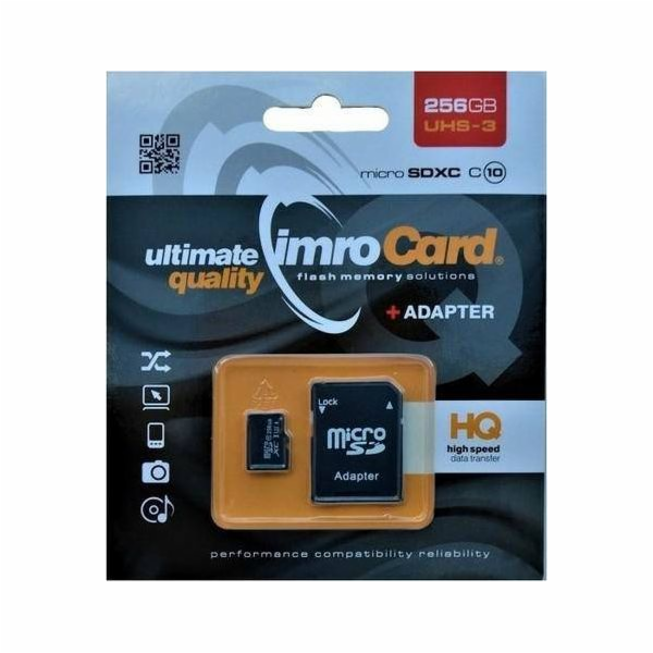 IMRO MICROSDXC 10/256GB UHS-3 ADP memory card Class 10
