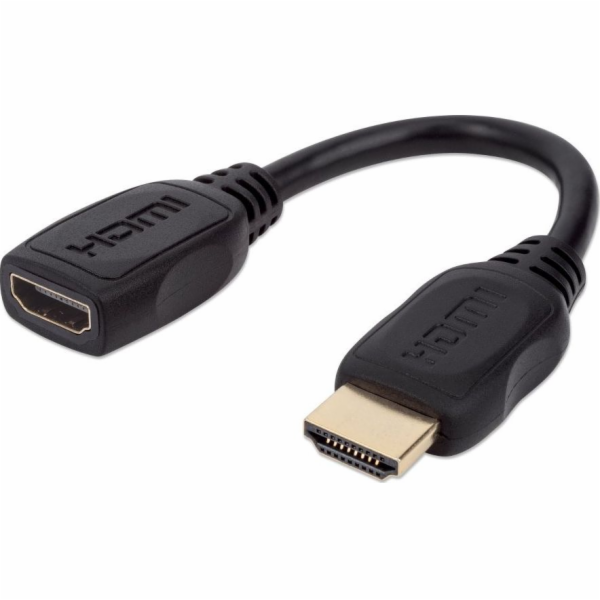 Manhattan HDMI - HDMI kabel 0,2 m černý (354523)