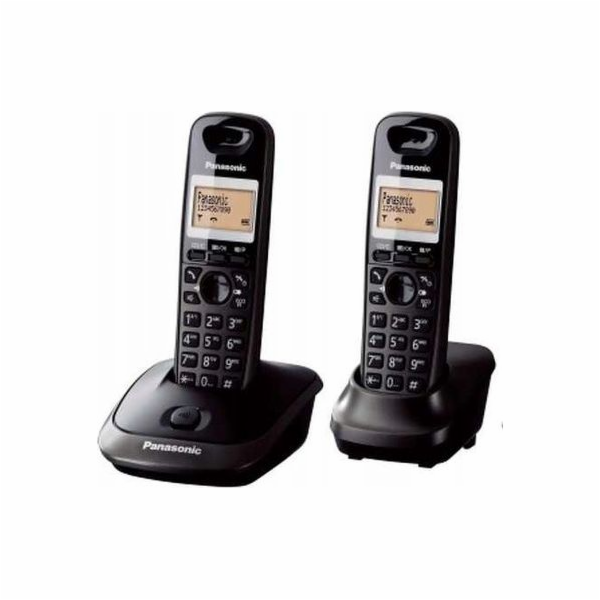 Černý stolní telefon Panasonic KX-TG2512PDT