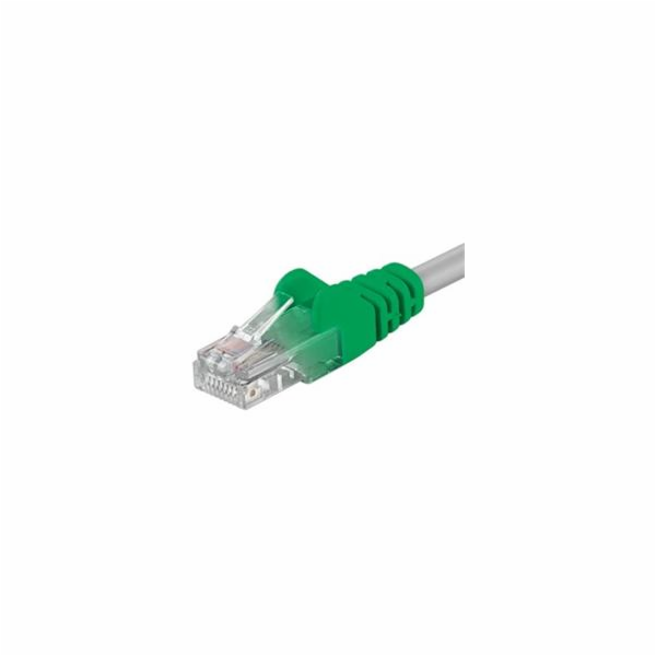 PremiumCord Patch kabel Cat5E UTP, délka 3m, křížený, šedá