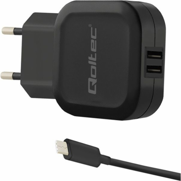 Qoltec Smartphone / Tablet 2xUSB + USB-C nabíječka (50188)