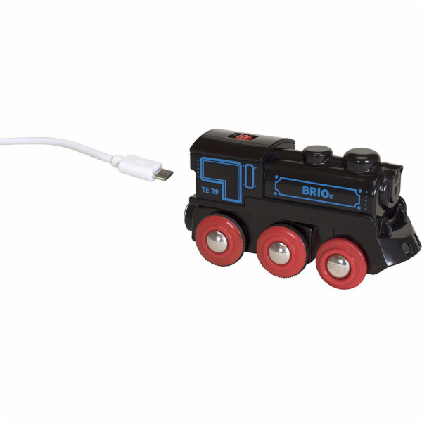 World Schwarze Akku-Lok mit Micro-USB, Spielfahrzeug
