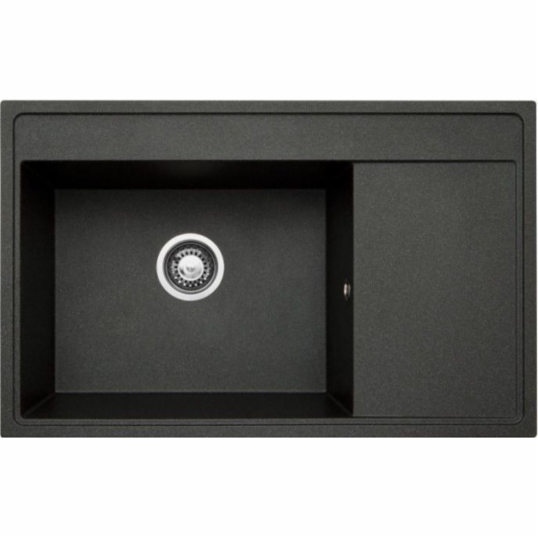 Pyramis Camea dřez 79x50 1B 1D L černá 070074301