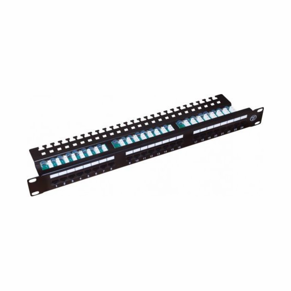 Patch panel UTP cat.5e s 24 porty LSA 1U