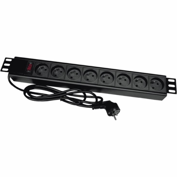 Alantec Napájecí lišta 19" - 8x230V s vypínačem