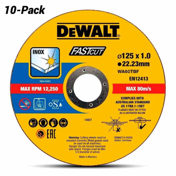 Řezný kotouč 125x1x22,23mm, Dewalt