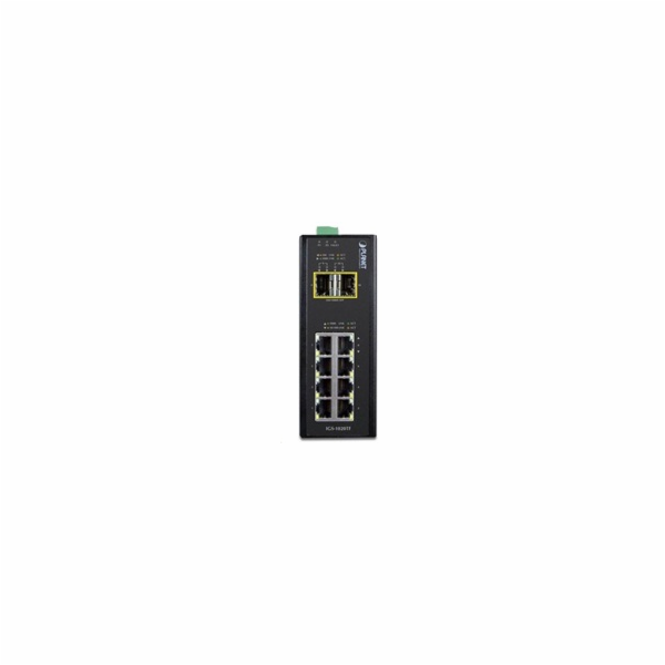 Planet IGS-1020TF, Switch, průmyslový, 8x 10/100/1000T, 2...
