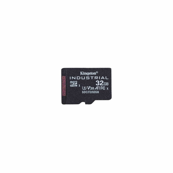 Kingston MicroSDHC karta 32GB Industrial C10 A1 pSLC Card...
