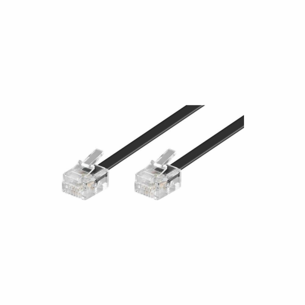Goobay 50318 telefonní s konektory RJ11, 6/4, 6m, černý