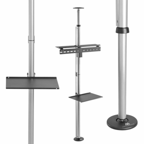 Telescopic TV holder  ceiling and floor with shelf Maclea...