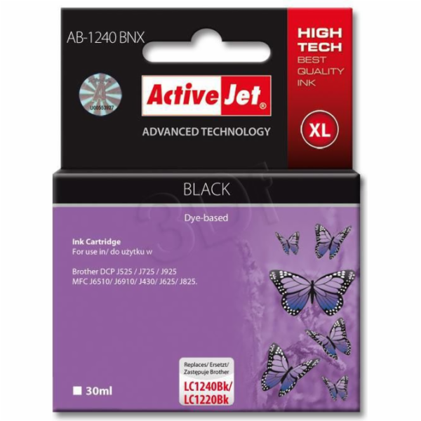 ActiveJet ink cartr. Brother LC-1240Bk - 30 ml - 100% NEW...