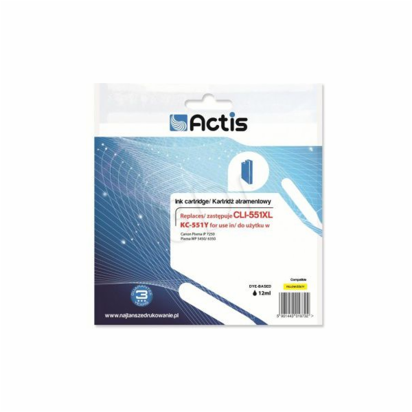 Actis KC-551Y ink for Canon printer; Canon CLI-551Y repla...