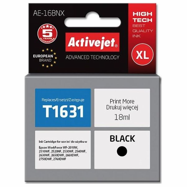 Activejet AE-16BNX ink (replacement for Epson 16XL T1631;...