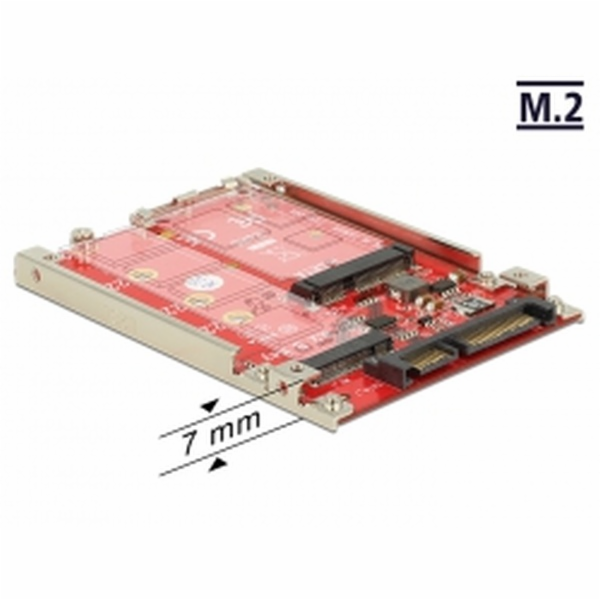 DeLOCK "2.5"" převodník SATA 22 pin > M.2 / mSATA"