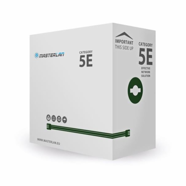 Kabel MasterLan Economy UTP cat5e drát 305m PVC