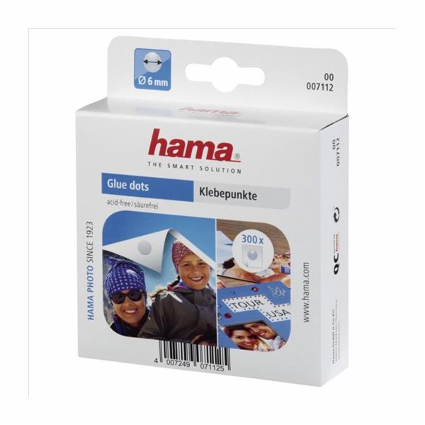Příslušenství Hama lepící body , 6 mm, 300 ks, permanentní