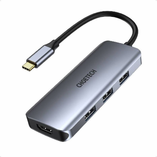 Adaptér 7w1 Choetech HUB-M19 USB-C (silver)