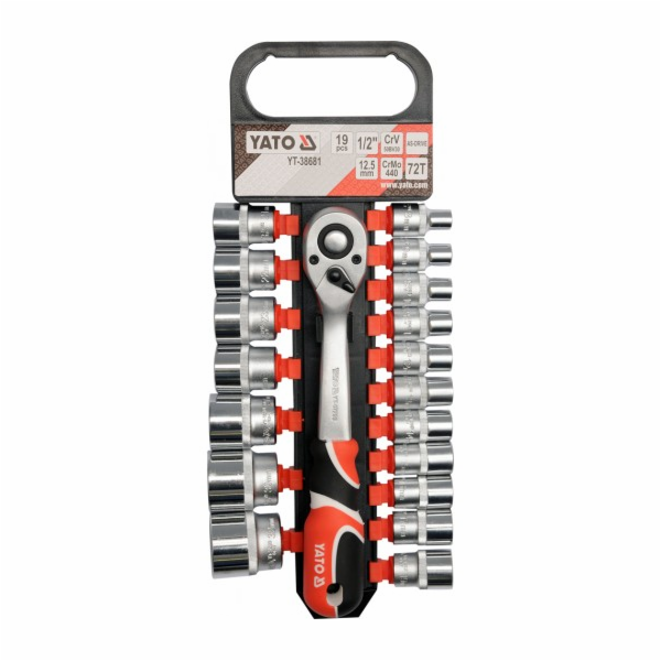 Yato YT-38681 Socket wrench set 19 pc(s)