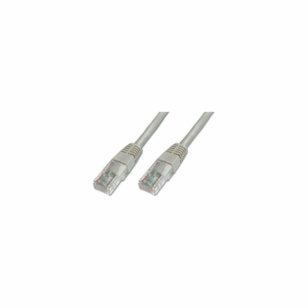 Digitus Patch Cable, UTP, CAT 5e, AWG 26/7, měď, šedý 0,25m